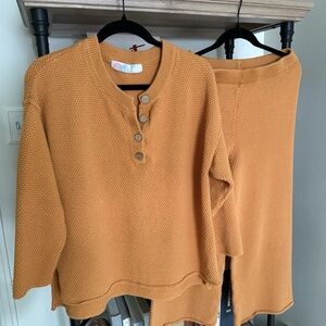 Free People Set : FP Beach Hailee Sweater Lounge Set : Orange : Small